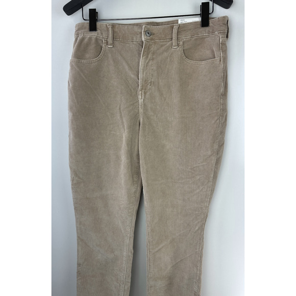 NWT AE Stretch High Waisted Corduroy Jegging Pant American Eagle Tan 14 Long 32w - Picture 5 of 14